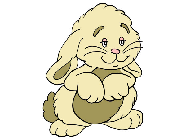 Exemple colorié de Lapin