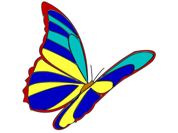 Exemple colorié de Papillon