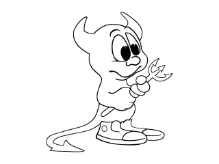 Coloriage Diablotin
