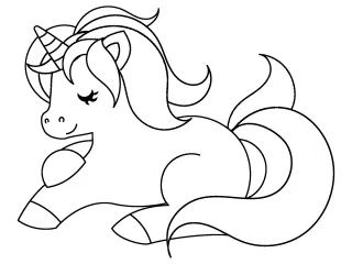 Coloriage Licorne