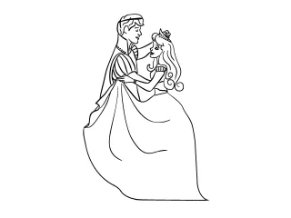 Coloriage Prince et princesse