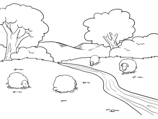 Coloriage Rivière
