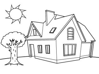 Coloriage Jolie maison