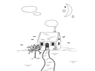 Coloriage La petite maison
