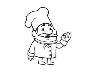 Coloriage Cuisinier