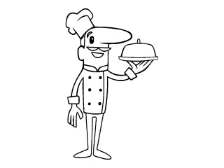 Coloriage Cuisinier