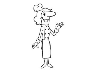 Coloriage Cuisinière