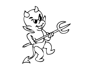 Coloriage Diablotin