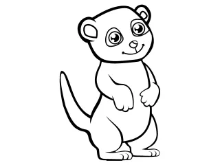 Coloriage Suricate