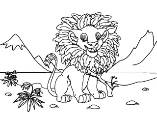 Coloriage Simba