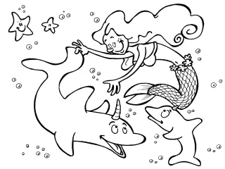 Coloriage La sirène