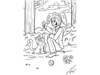 Coloriage Joue à la petite souris