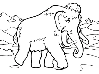 Coloriage Le mamouth