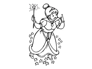 Coloriage La bonne fée