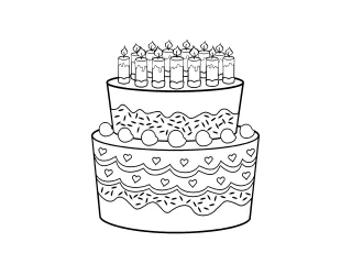 Coloriage Gateau