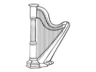 Coloriage Harpe