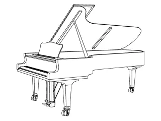 Coloriage Piano