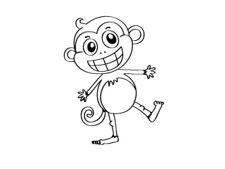 Coloriage Petit singe