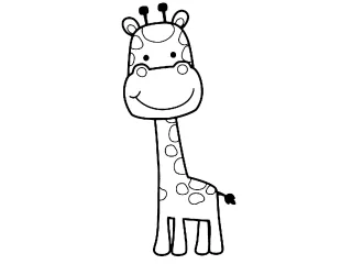 Coloriage La petite girafe