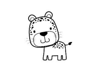 Coloriage Guépard