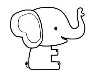 Coloriage Eléphant