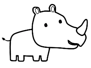 Coloriage Rhinocéros