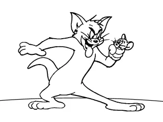 Coloriage Tom et Jerry
