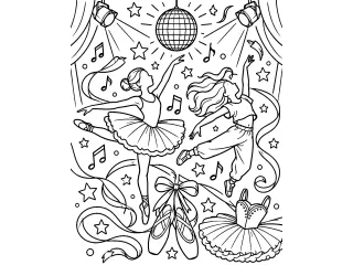 Coloriage La Magie de la Danse et du Mouvement