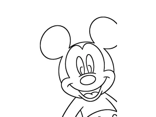 Coloriage Coloriage Mickey Mouse souriant
