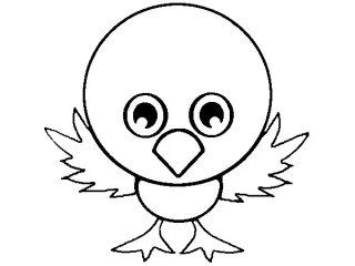 Coloriage Petit oiseau