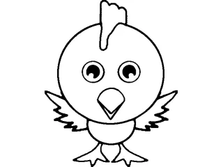 Coloriage Poule