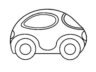 Coloriage Voiture ronde