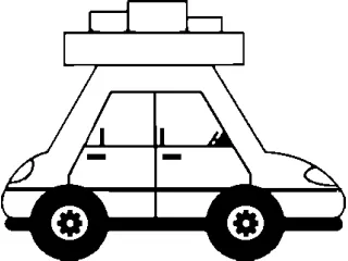 Coloriage Voiture porte bagages