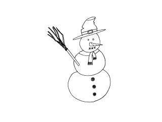 Coloriage Bonhomme de neige