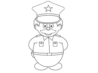 Coloriage Policier
