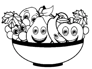 Coloriage Coupe de fruits