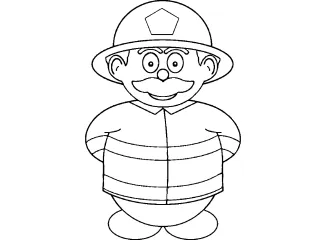 Coloriage Pompier