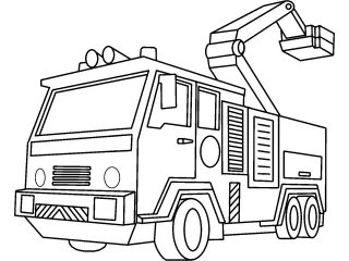 Coloriage Camion de pompier