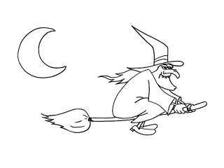 Coloriage Sorcière