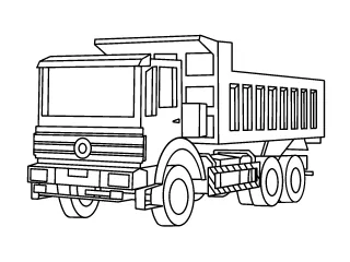 Coloriage Camion benne