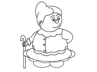 Coloriage Mamie