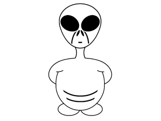 Coloriage L'extraterrestre