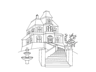 Coloriage Le manoir