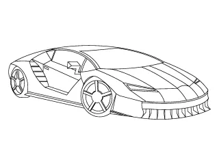 Coloriage Voiture de sport