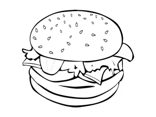 Coloriage Hamburger