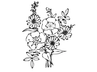 Coloriage Bouquet